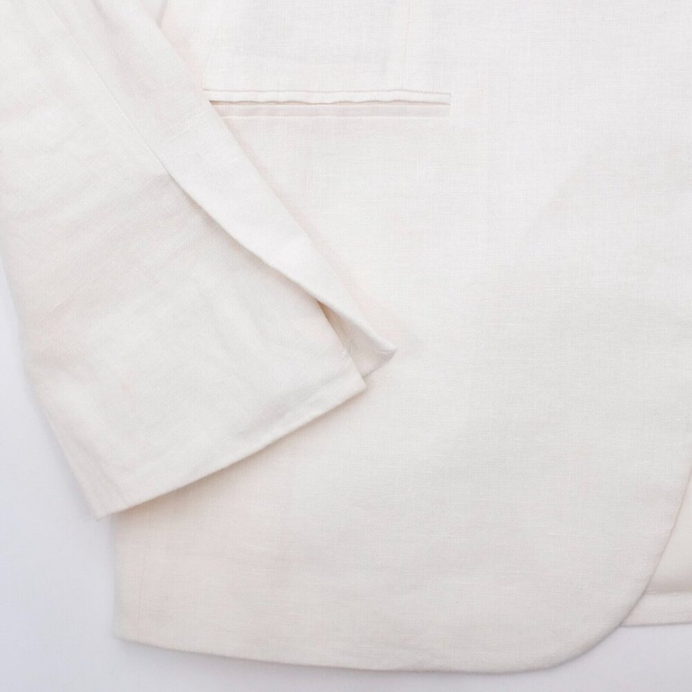 Ralph Lauren Purple Label Dinner Jacket Blazer 38R Kent Shawl Collar Linen cream - Picture 12 of 15